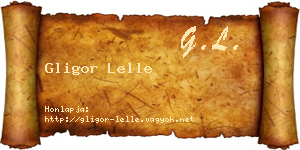 Gligor Lelle névjegykártya